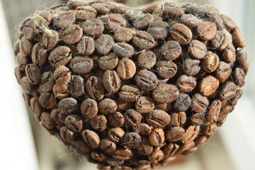 hand-crafted handmade coffee beans spiderweb