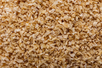 fragrant dried parsnip on a white acrylic background