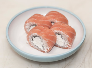 beautiful sushi, rolls, japanese cuisine, closeup