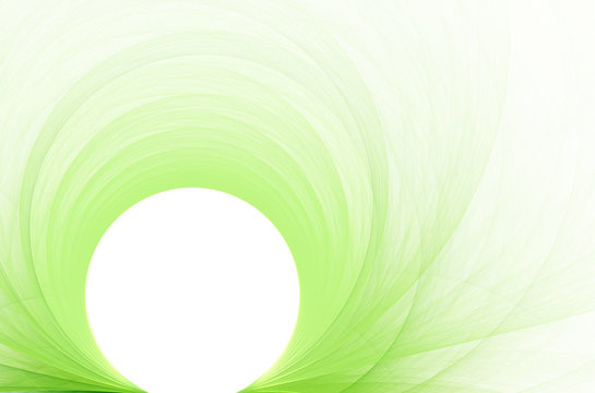 Light green background with a round hole