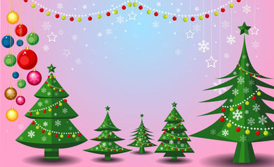 Merry Christmas and New Year Background. Vector Illustration EPS10.