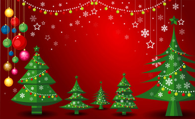Merry Christmas and New Year Background. Vector Illustration EPS10.