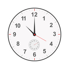 Clock face. Icon of the dial for a mechanical watch. Vector illustration.