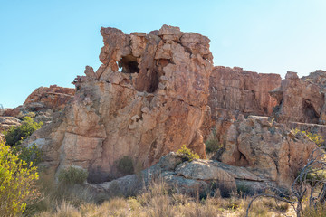 Fototapeta premium Delicate rock formations at Stadsaal Caves in the Cederberg Mountains