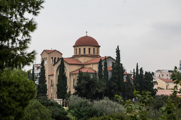 Fototapeta na wymiar Ekklisia Agia Triada church in Athens