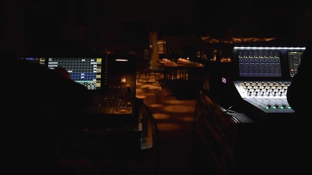 Soundboard & Lighting at a Concert