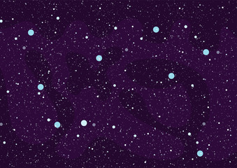 Vector background with space and stars. Vector illustration.