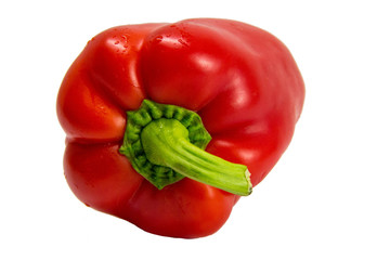 Peppers. Paprika. Bell pepper isolated on white. Sweet pepper. With clipping path. Full depth of field.