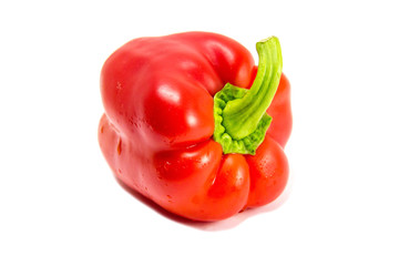Peppers. Paprika. Bell pepper isolated on white. Sweet pepper. With clipping path. Full depth of field.