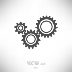 Gears flat icon