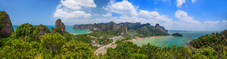 Panoramic landscape on Rayleighs peninsula, Krabi, Thailand