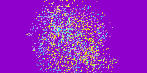 Multicolored confetti on isolated background. Bright explosion. Colored firework. Geometric texture with colorful glitters. Image for banners, posters and flyers. Greeting cards