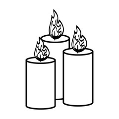 candles church isolated icons