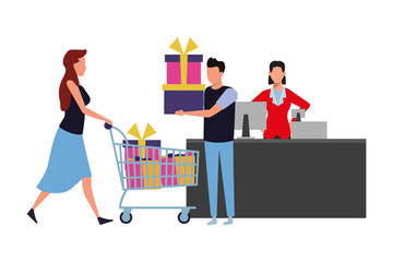 People and shopping
