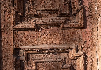 Vintage shabby wooden door texture background