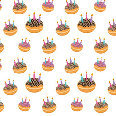 hanukkah donuts sweet pattern