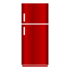 Refrigerator icon on white.