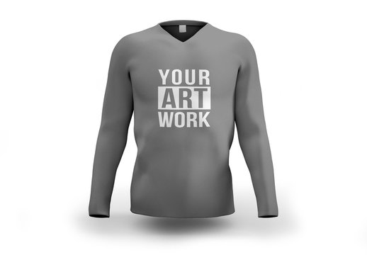 Gray Longsleeve Shirt Mockup