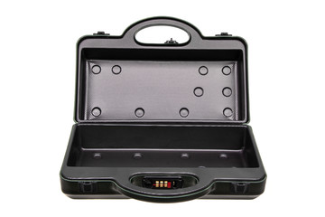 Fototapeta premium Green open case for guns isolated for white