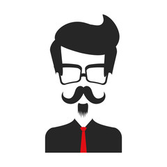 man hipster style character