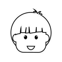 cute little boy head character