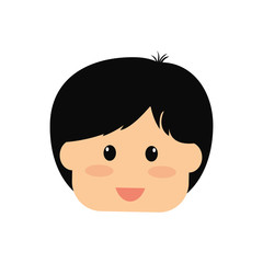 Fototapeta premium cute little boy head character