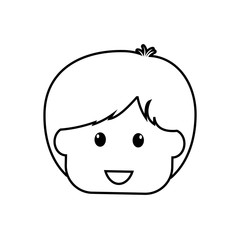 cute little boy head character