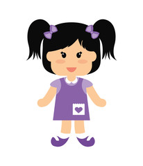 beautiful little girl character