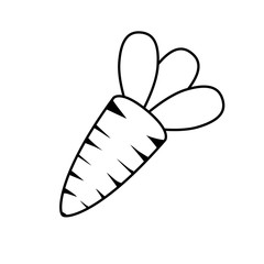 carrot fresh isolated icon