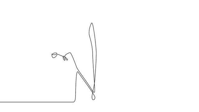 Continuous one line one drawn character line arab man in national costume Keffiyeh.