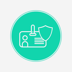 Id card vector icon sign symbol