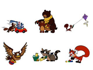 Six forest animals for daycare