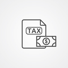 Tax vector icon sign symbol