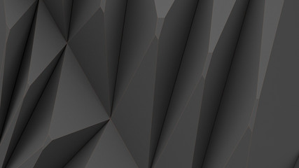 Polygon background with contrast outlines 3d rendering