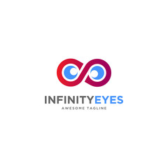 Infinity eyes logo design inspiration