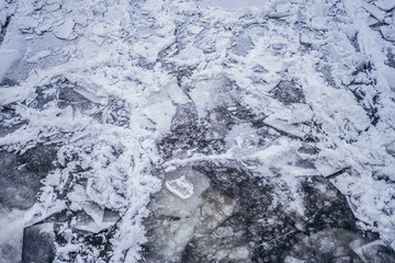 December ice on the Neva River