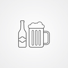 Beer vector icon sign symbol
