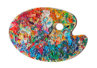 Colorful palette on a white background