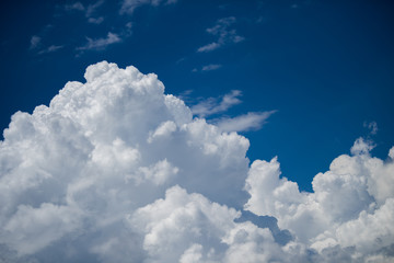 Plakat The vast cumulus cloudscape with blue sky