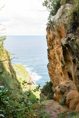 cliff at the steep coast