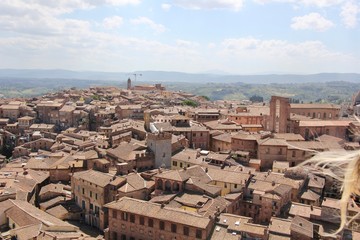 Obraz premium View from the Tower of Siena, Italy