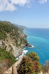 Fototapeta na wymiar Hike from Monterosso al mare to Vernazza, Cinque Terre, Italy