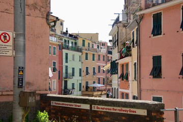 Buildings in Vernazaa, Cinque Terre, Italy
