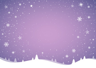Christmas background with glittering snowflakes. Vector.