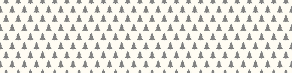 Concept of seamless pattern with modern Christmas trees. Vector.