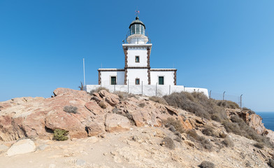 Akrotiri lighthouse - Santorini Cyclades island - Aegean sea - Greece