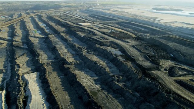 Aerial Athabasca tar sands Fort McMurray Alberta Canada
