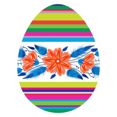 Colorful Happy Easter Egg for greeting card folk