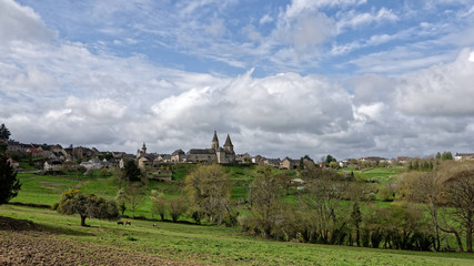 Fototapeta na wymiar Village de Bénévent-l'Abbaye