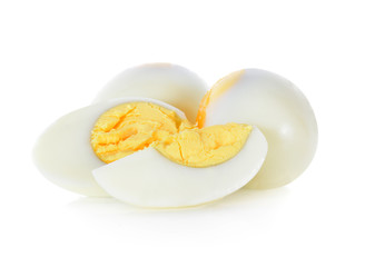 boiled egg isolated on white background